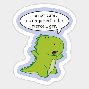 Fierce Little Dinosaur Sticker